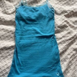 2000´s American Eagle Outfitters Turquoise Lace-Trim Tank